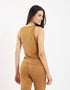 Sleeveless jersey tank top
